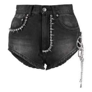 Area Crystal Denim Shorts